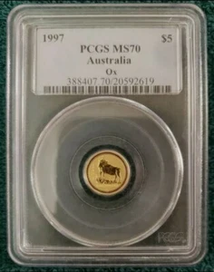 1997 1/20 oz Gold Lunar Series 1 Ox PCGS MS70 Pop/1 - Picture 1 of 9