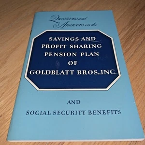 1950s GOLDBLATT' BROS. DEPARTMENT STORE Employee Profit Sharing Book CHICAGO - Picture 1 of 11