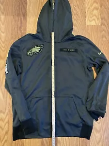 Nike Philadelphia Eagles Salute To Service Black Pullover Hoodie M Super Bowl - Picture 1 of 8