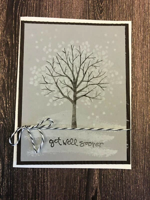 Get Well Winter Tree  - Handmade Card - Stampin" Up - Image 1 of 4