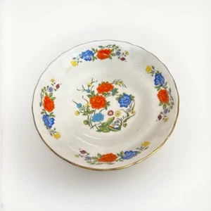 5,5" Aynsley "Famille Rose" Fine English Bone China kleine gerippte Blumenschale - Bild 1 von 2