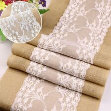 CM In In Wedding Table Hessian Beautiful Lace Long Beige Lace Features