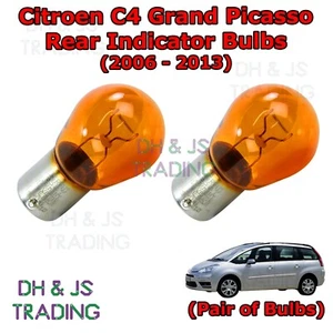 For Citroen C4 Grand Picasso Amber Rear Indicator Bulbs Bulb Tail Pair (06-13) - Picture 1 of 1
