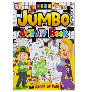 JUMBO CHILDREN'S ACTIVITY COLOURING BOOK FOR KIDS BOYS GIRLS - 168 PAGES OF FUN - Picture 1 of 7