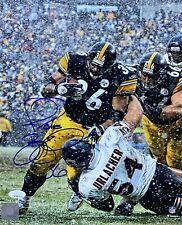 Jerome Bettis Signed 11x14 Pittsburgh Steelers vs Chicago Photo JSA