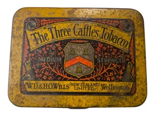 Vintage Three Caftles  Tobacco Tin can box New Zealand Limited - Picture 1 of 6