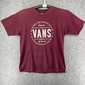 Camisa Vans Para Hombre XLarge Roja Manga Corta Algodón Informal Cuello Redondo - Imagen 1 de 5