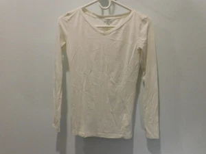 Cuyana Damen Langarm Rundhalsausschnitt Shirt/Bluse weiß Größe XS - Bild 1 von 6