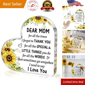 Mothers Day Gifts for Mom from Daughter Son, to My Mom Acrylic Heart Sign Presen - Picture 1 of 8
