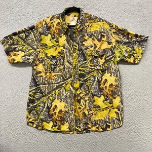 Mossy Oak Shirt Mens XL Obsession Camouflage Button Up Outdoors Hunting - Picture 1 of 10