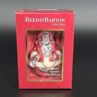 Reed and Barton Silverplated Santa Bell Ornament Tarnish Resistant - Image 1 of 3