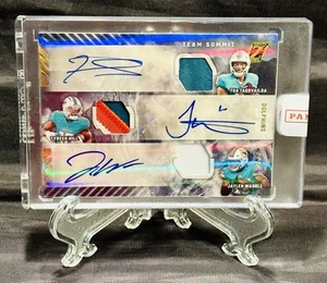 Panini Zenith Team Summit 2022 triple parche automático Tua Tyreek Hill Waddle #05/25 - Imagen 1 de 2