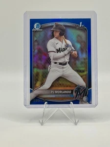2025 Bowman PJ Morlando 1st Chrome Prospect True Blue Refractor /150 #BCP-91 - Picture 1 of 2