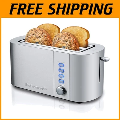 Stainless Steel 4-Slice Toaster, 6 Shade Settings - Image 1 of 4