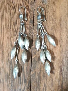 Mexiko Multi Träne Vintage Sterling Silber Ohrhänger Vintage Ohrringe - Bild 1 von 7