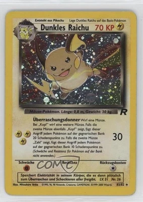 Dark Raichu German Pokemon Team Rocket #83 2000 - Image 1 of 2