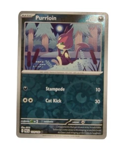 Purrloin #114 - Holograma inverso - Juego de cartas coleccionables Pokémon - Paradox Rift - Casi como nuevo - Imagen 1 de 1