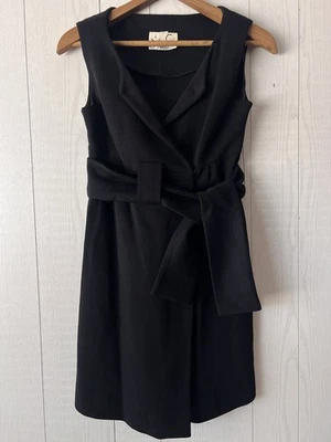 Vestido De Colección Años 60 Jonathan Logan Negro Go Envolvente Youthquake PEQUEÑO 3 Groovy Foto 1 de 4