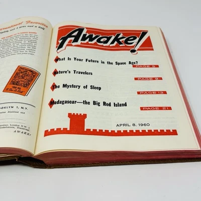 1960 Awake Magazine Bound Volume Jehovah's Witnesses - Image 1 of 4