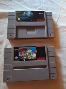 Set Of 2 SNES GAMES. MARIO PAINT AND SIM EARTH.  TESTED AND WORKS GUARANTEED. - Picture 1 of 6