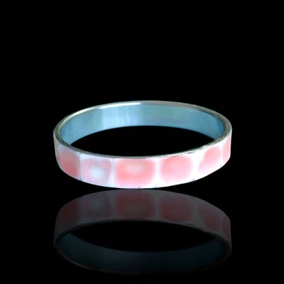 Brazalete brazalete de acero inoxidable con incrustaciones de carcasa rosa playa moda recogido  Foto 1 de 4