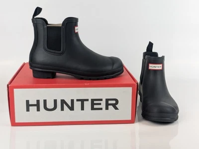Botas de chuva femininas Hunter originais isoladas Chelsea impermeáveis - Preto tamanho 9 - Imagem 1 de 4