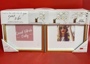 Set of 6 Gold Wall Photo Frames with Mat, 4x4 to 8x8, Gallery Wall Decor - Picture 1 of 9