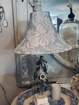 Rachel Ashwell Shabby Chic TM Couture Stipple azul y blanco pantalla de lámpara solamente Foto 1 de 4