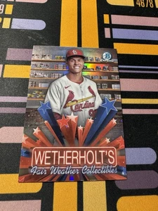 2025 Bowman Chrome #HS-1 JJ Wetherholt Fair Weather Collectibles Cardinals - Bild 1 von 2