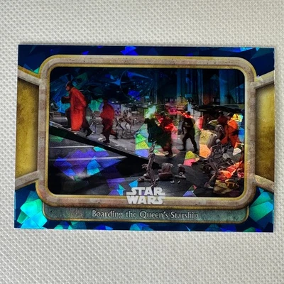 2024 Topps Cromo Zafiro Star Wars La Amenaza Fantasma #25 Embarque Queens Ship Foto 1 de 4