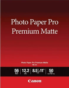 Canon PM-101 Photo Paper Pro Premium Matte (8.5 x 11", 50 Sheets) - Picture 1 of 2