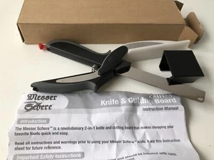 Messer Schere  Knife & Cutting Board 2 in 1 Quickly Chop Food NIB - Picture 1 of 5
