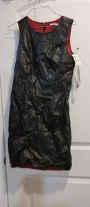 Andrew Marc Faux Leather Dress Size 6 - Picture 1 of 4