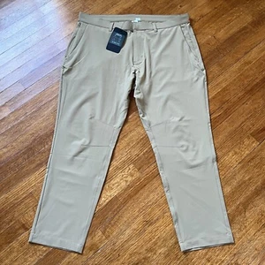 Pantalones Fabletics Hombre 38x30 Beige El Único Pantalón Calce Ajustado Rendimiento Elastizado Golf - Imagen 1 de 18