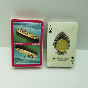Vintage Cunard Line John Waddington Playing Classic Cards Ocean Liner Sealed - Picture 1 of 10