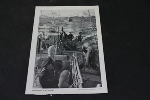 Old Original Print Wk2 Photo A4 Mine Clearance Boats At The Polar Coast - Picture 1 of 8