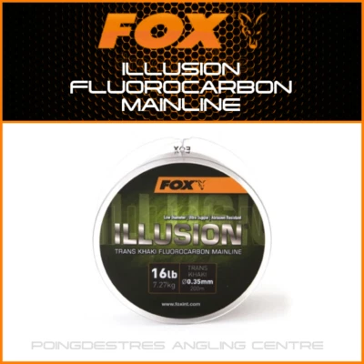 FOX ILLUSION FLUOROCARBON MAINLINE - TRANS KHAKI - NEW | Carp Fishing 200m Spool - Image 1 of 2
