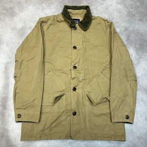 GAP Canvas Chore Jacket Mens Medium Vintage Quilt Lined Workwear Coat, Beige - Picture 1 of 10