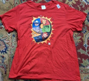 Marvel Men's Marvel Heros Logo Adult T-Shirt Size XL, RED, NEW - Picture 1 of 1