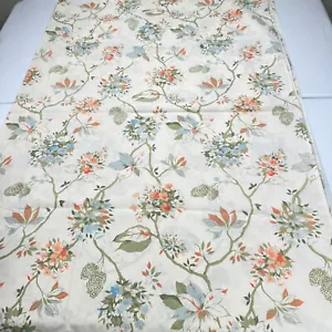 vintage fieldcrest flat sheet twin orange blue floral blend usa mcm retro - Picture 1 of 12