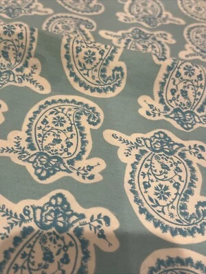 Pottery Barn PB Teen Lt Blue Paisley POP Queen PillowSham Cotton  20 X 30” - Image 1 of 4