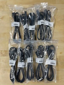10 Monoprice Power Cord NEMA 5-15P to IEC 60320 C13, 16AWG 13A Black 3 Prong 3ft - Picture 1 of 2
