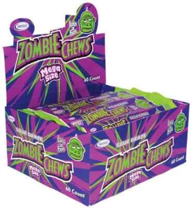 Zombie Chews Mega Size Sour Grape 72 Pieces - Picture 1 of 2