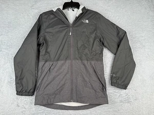 The North Face Jacket Boys Extra Large Gray DryVent Full Zip Hooded Fleece Lined - Picture 1 of 16