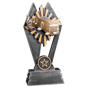Trofeo musical serie Sun Ray de 8" personalizado gratis - Imagen 1 de 2
