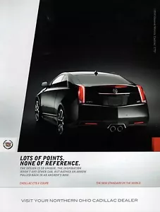 Cadillac CTS-V 2011 cupé anuncio impreso en color original - Imagen 1 de 1
