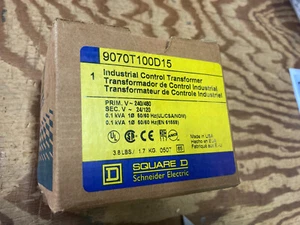 SCHNEIDER ELECTRIC 9070T100D15 100VA PRI 240/480 - SEC 120-24V *NOS* - Foto 1 di 3