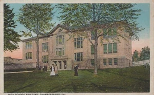 Chambersburg Pennsylvania High School Building Postcard Posted 1924 - Picture 1 of 2