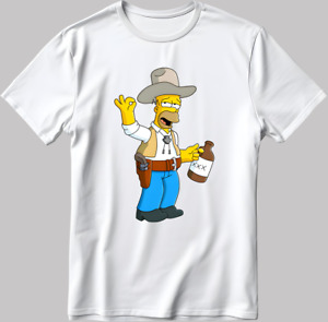 The Simpsons, Simpson Characters  Short Sleeve White-Black Men's / Women L315