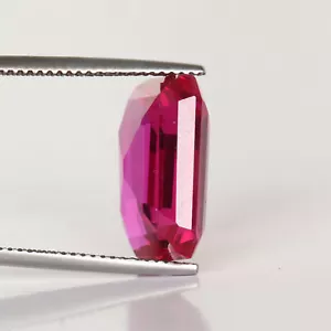 Genuine! Emerald Cut Red Ruby 16. Carat Loose Gem Stone For Jewelry Making - Picture 1 of 4